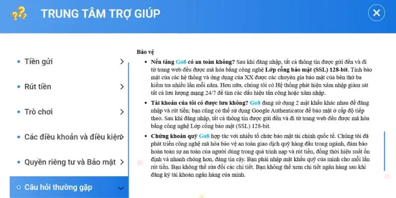 GO8 – Link Trang Chủ GO8 Chính Thức 15 Go8 là một nền tảng an toàn với hệ thống bảo mật cao cấp